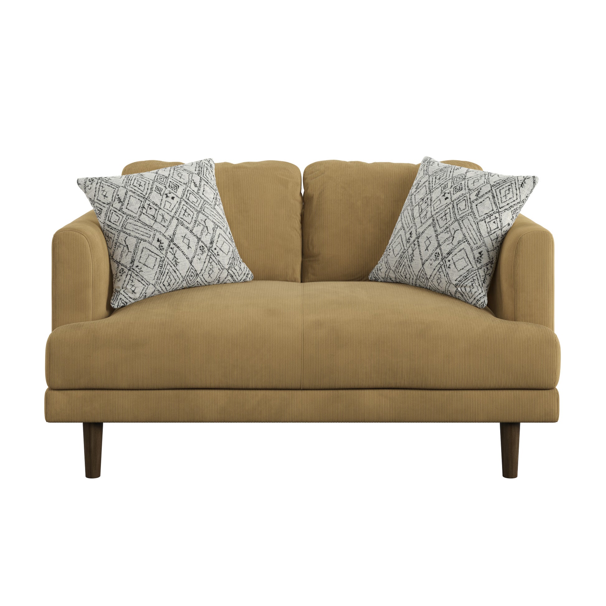 Jurie Yellow Loveseat Yellow Foam Engineered Wood