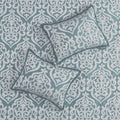 8 Piece Jacquard Comforter Set Aqua Silver King King Aqua Silver Polyester