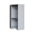 Polygon Corner Wardrobe, Gray Gray Particle Board