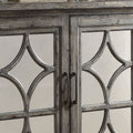 Weathered Grey 2 Door Console Table Grey Primary Living Space Modern Rubberwood Drawers Rectangular Wood