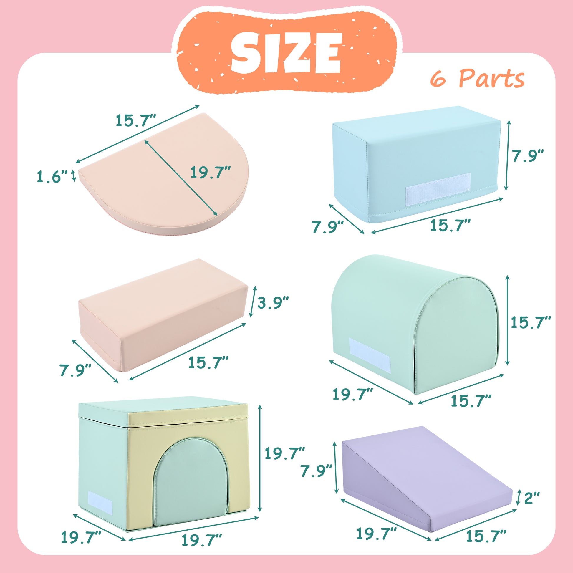 Colorful Soft Climb And Crawl Foam Playset 7 In 1, Soft Play Equipment Climb And Crawl Playground For Toddlers, Kids Crawling And Climbing Indoor Active Play Structure Colorful Under 50 Lbs Cute Foam 1 To 2 Years Pu Indoor