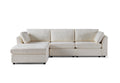 Modular Sofa Whitechenille Fabric, Simple And Grand, The Seat And Back Is Very Soft. This Is Also A Knock Down Sofa Creamy White White Chenille Wood Primary Living Space Medium Firm Light Duty Victorian Rectangle Acacia Rolled Arms Chenille 4 Seat