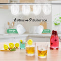 Countertop Ice Maker Machine Self Cleaning, Fast Making 9 Ice Cubes In 6 Minutes, 26.5Lbs 24Hrs, 2 Sizes Bullet Ice, Portable Ice Machine With Ice Scoop, Basket And Handle, Green Green Plastic