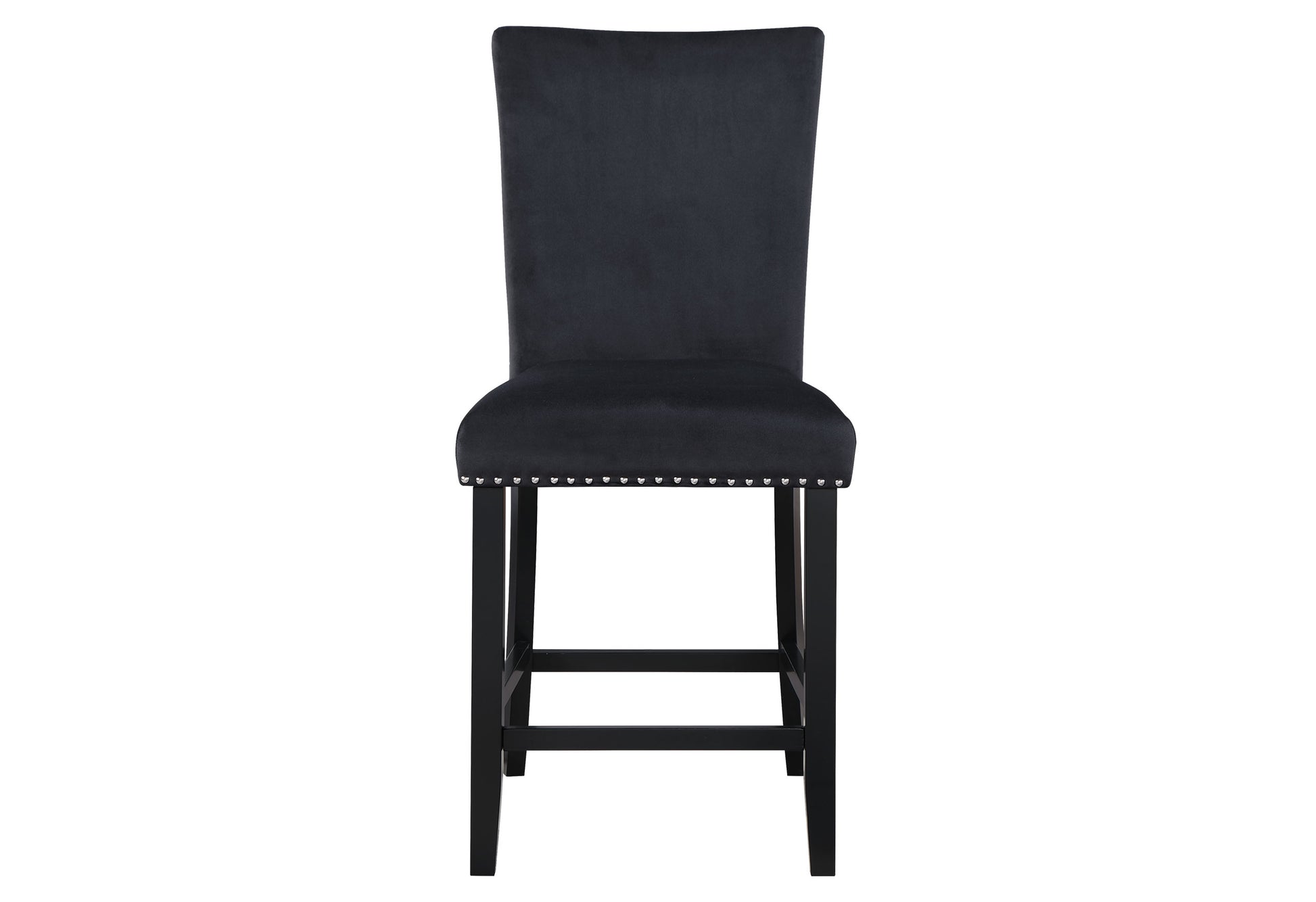 Mikha Black Bar Stools Kit Of 2 Black Mdf