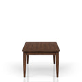 Casual Dining Table With Four Storage Drawers In Brown Finish Brown Solid Wood Mdf