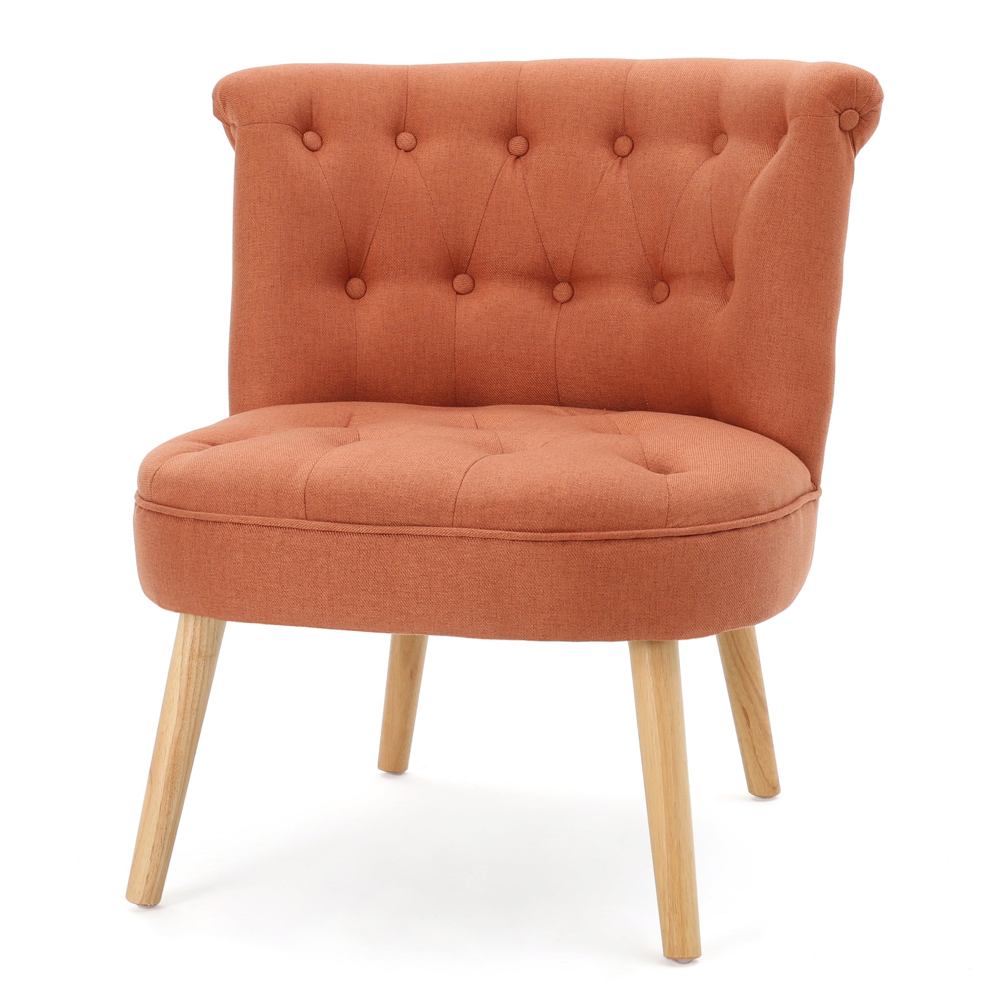 Bordeaux Tuft Chair Orange Fabric