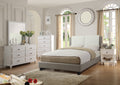 Cal King Bed In White & Grey California King White Gray Leather