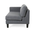 Mirod Comfy 3 Seat Sofa With Wooden Legs, Modern Style For Living Room And Study Charcoal Fabric 3 Seat