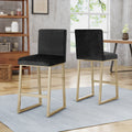 Barstool Set Of 2 Pcs Black Velvet