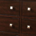 Designer Wooden Dresser In Transitional Style, Brown Cherry Brown Wood