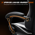 Video Game Desk Chair Ergonomic Computer With Footrest And Comfy Lumbar Support, Pu Leather Recliner With Headrest, Fixed Up Armrest, Height Adjustable With 360 Swivel, For Adults, White Black White Faux Leather