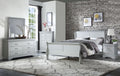 Platinum Twin Bed Box Spring Required Twin Gray Wood White Casual Sleigh Wood