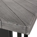 Outdoor Patio Propane Fire Pit Concrete Wood Pattern Fire Table 40, 000 Btu, 30'' H X 70'' W, Grey Grey Magnesium Oxide