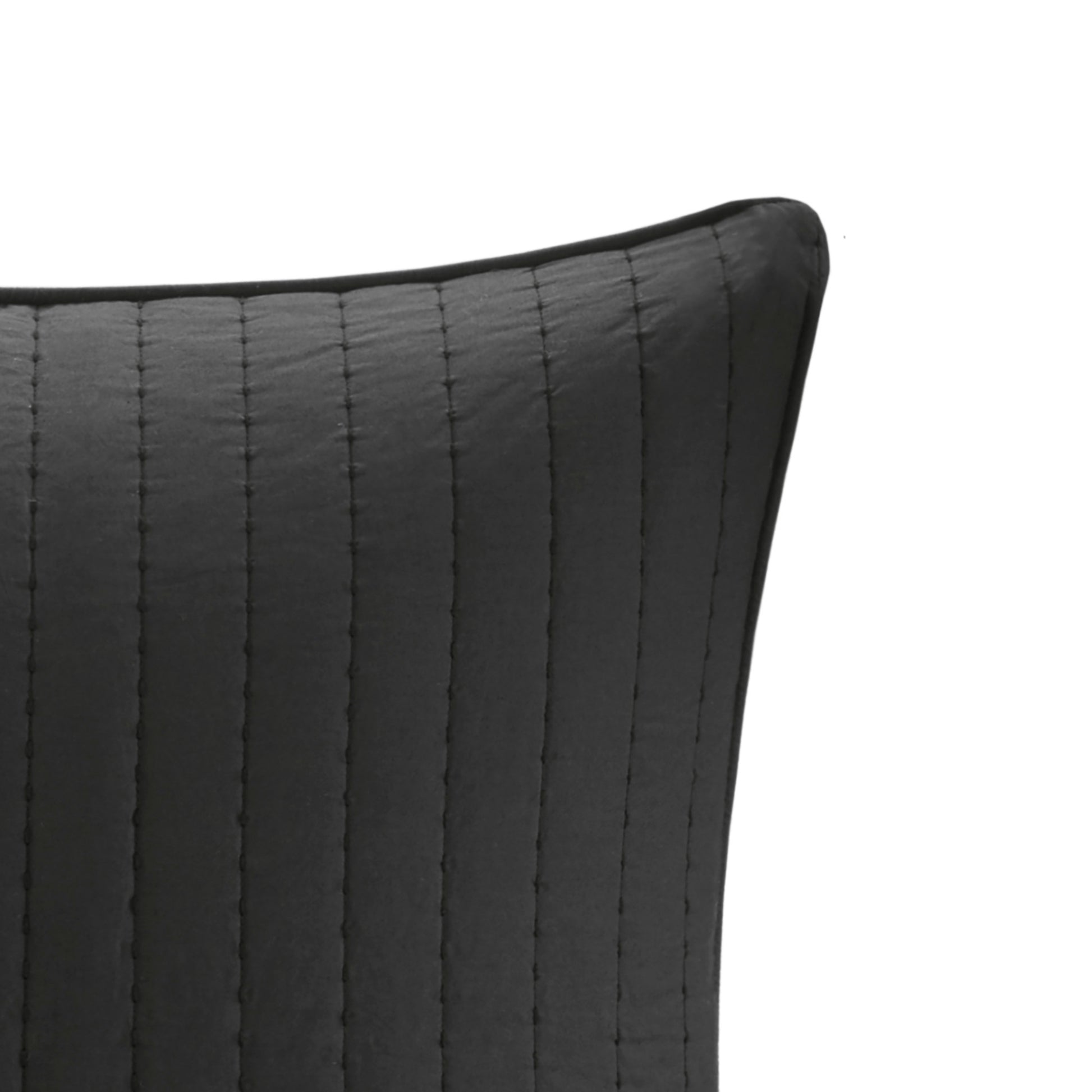 Cotton Quilted Euro Sham Black Euro Sham Black Cotton