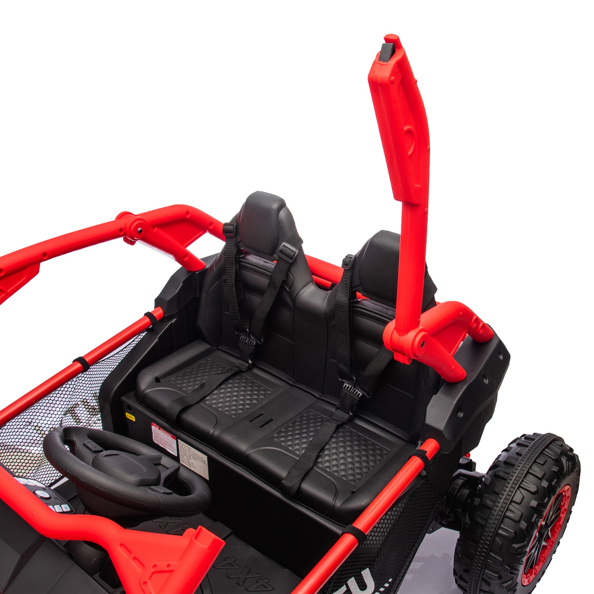 24V Two Seater Kids Ride On Utv W Parents Control,20In Seat Width,400W Super High Power,Four Wheel Suspension,Bluetooth,Mp3,Usb,Led Light,Horn,Rear Storage Space,Speeds 3.73 4.97Mph For Kids Aged 3 . Red 100 149 Lbs Polypropylene