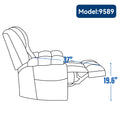 Dual Motor Heat Massage Infinite Position Up To 350 Lbs Electric Power Lift Recliners With Power Remote, Medium Firm And Heavy Duty, Blue Blue Chenille Power Remote Metal Primary Living Space Medium Firm Pillow Back Heavy Duty American Design Pine Pillow