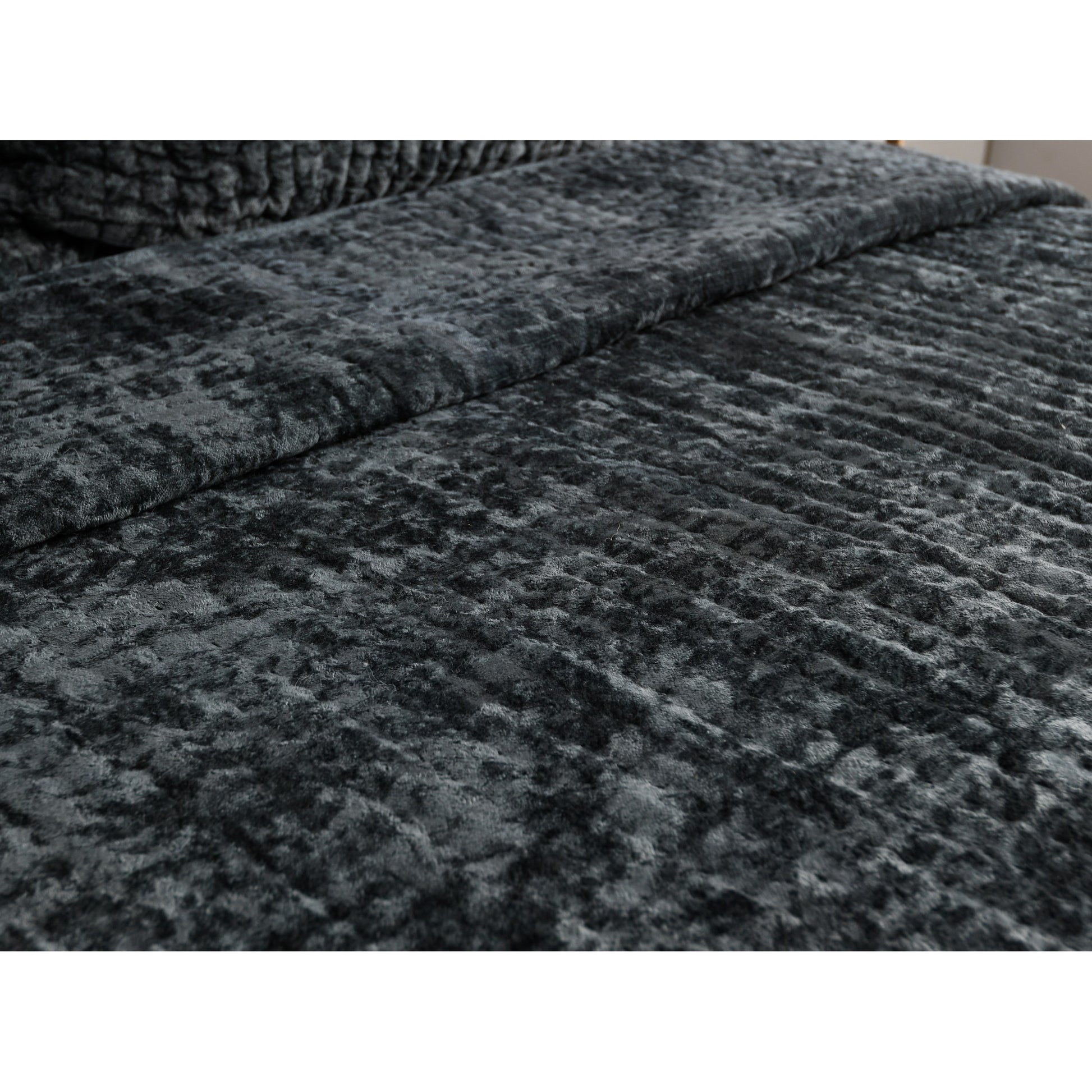 Lipa 96 X 108 Handmade King Size Quilt With Polyfill, Textured, Bay Green King Green Cotton