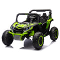 24V Two Seater Kids Ride On Utv W Parents Remote Control,Four Wheel Suspension,Slow Start,Large Wheel Design,Anti Collision Bar,Storage Space,Music,Usb,Bluetooth,Volume Control,Led Lights For Kids 3