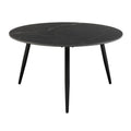 Modern Style Nesting Cocktail Tables And Side Table 3 Piece Occasional Table Set Black Metal Legs Sintered Stone Top Black Primary Living Space Modern Metal,Sintered Stone