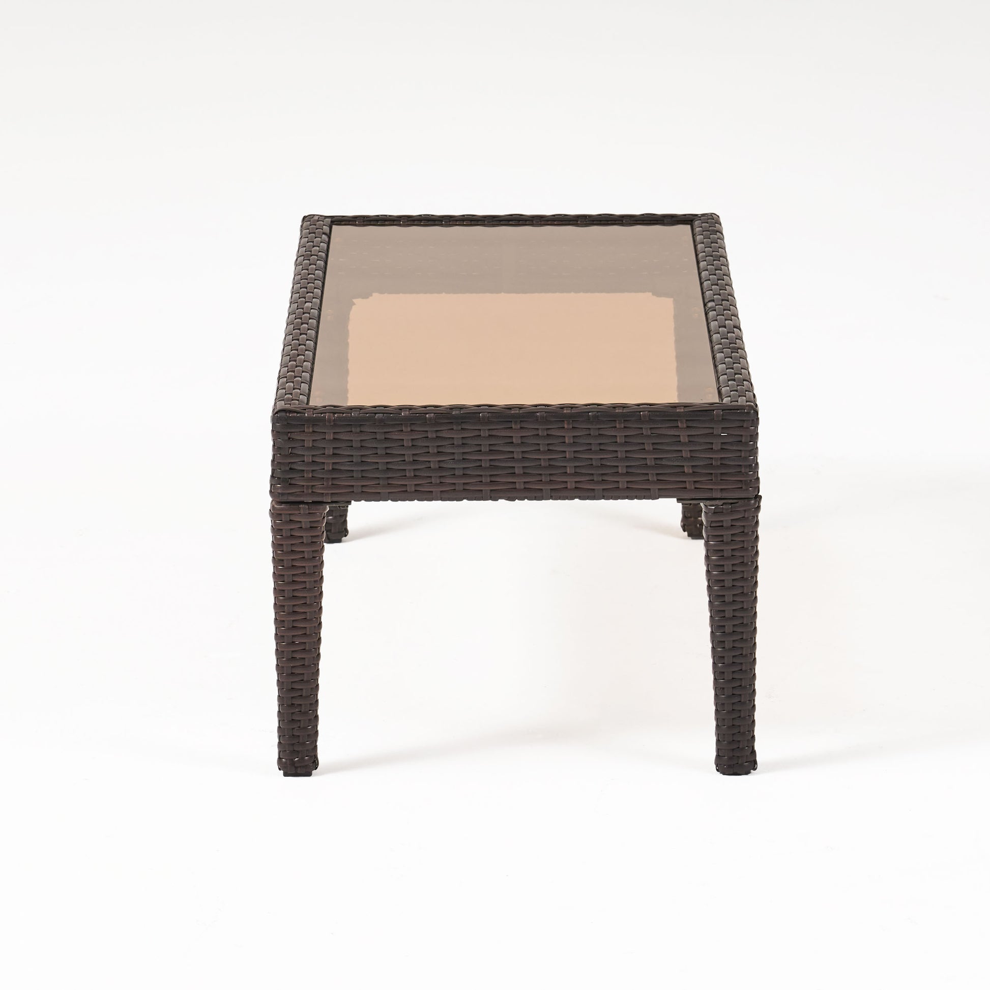 Antibes Seat & Table Brown Pe Rattan Iron Waterproof Fabric
