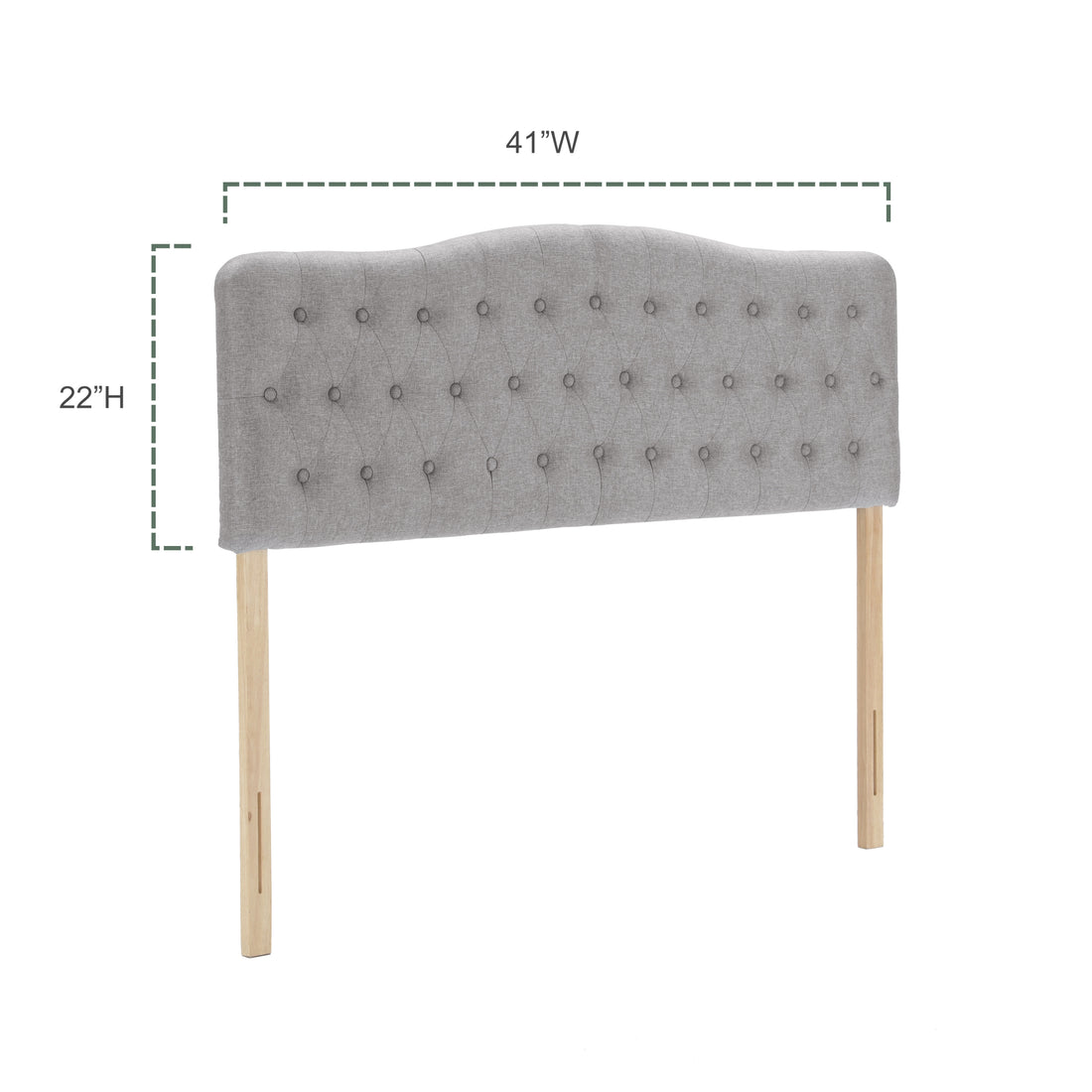 Upholstered Twin Headboard, Button Diamond Tufted Headboard With Adjustable Height And Solid Wood Leg, Linen Fabric Padded Headboard For Twin Size Bed, Mordern Head Board, Grey Twin Grey Bedroom Bed Frame Linen Fabric Metal