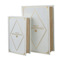 Set Of 2 Book Boxes, L:10.6X6.9X2.6