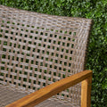 Hampton Wood Wicker Seat Natural Metal & Wood