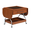 Modern Extended Coffee Table With Wheels, Folding Coffee Table With 1 Drawer And 2 Tier Storage, Metal Frame Coffee Table For Living Room Mahogany Glass,Mdf Metal