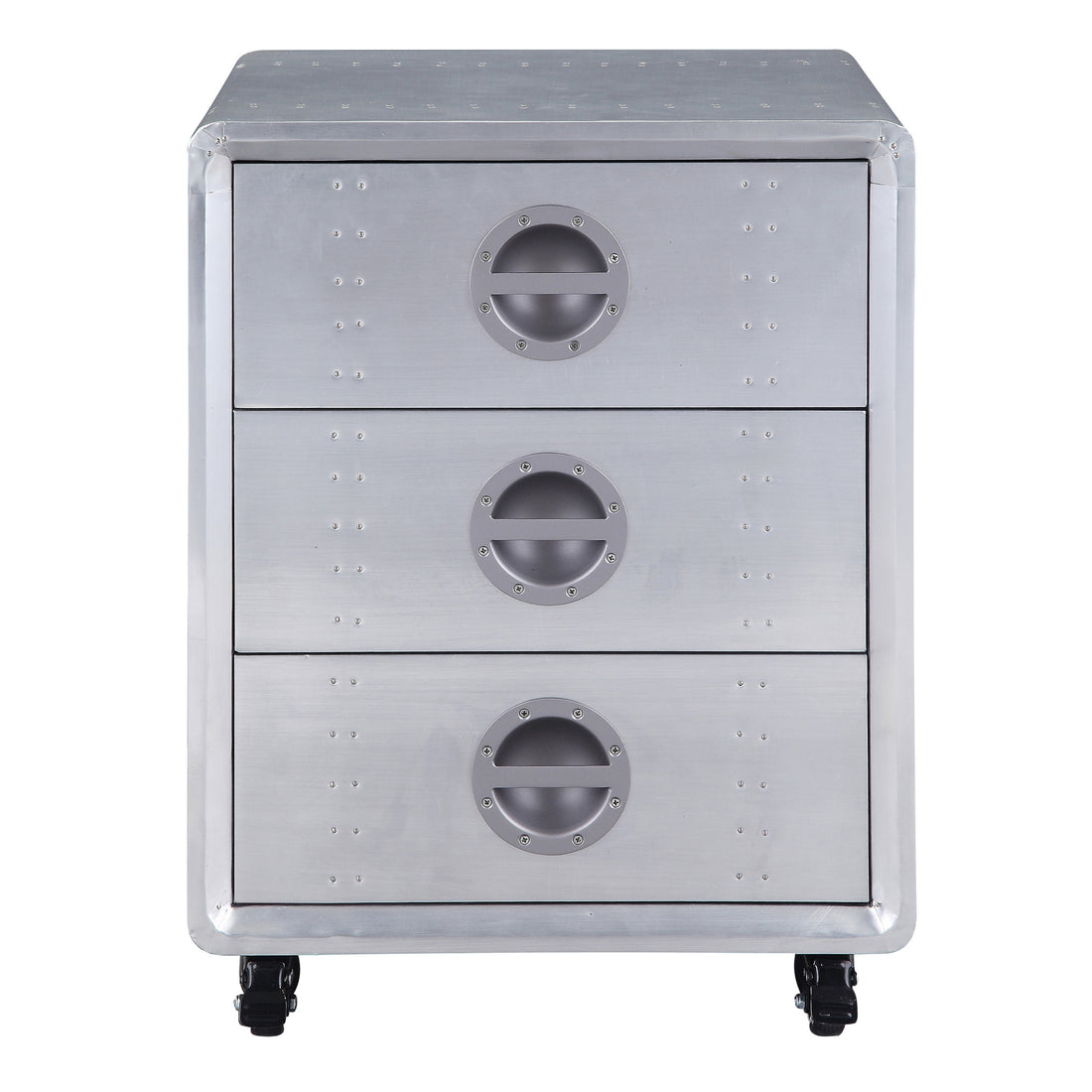 Aluminum Cabinet With 3 Drawer Standard 3 4 Drawers Silver Primary Living Space Modern Aluminum