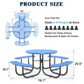 Round Outdoor Steel Picnic Table 46