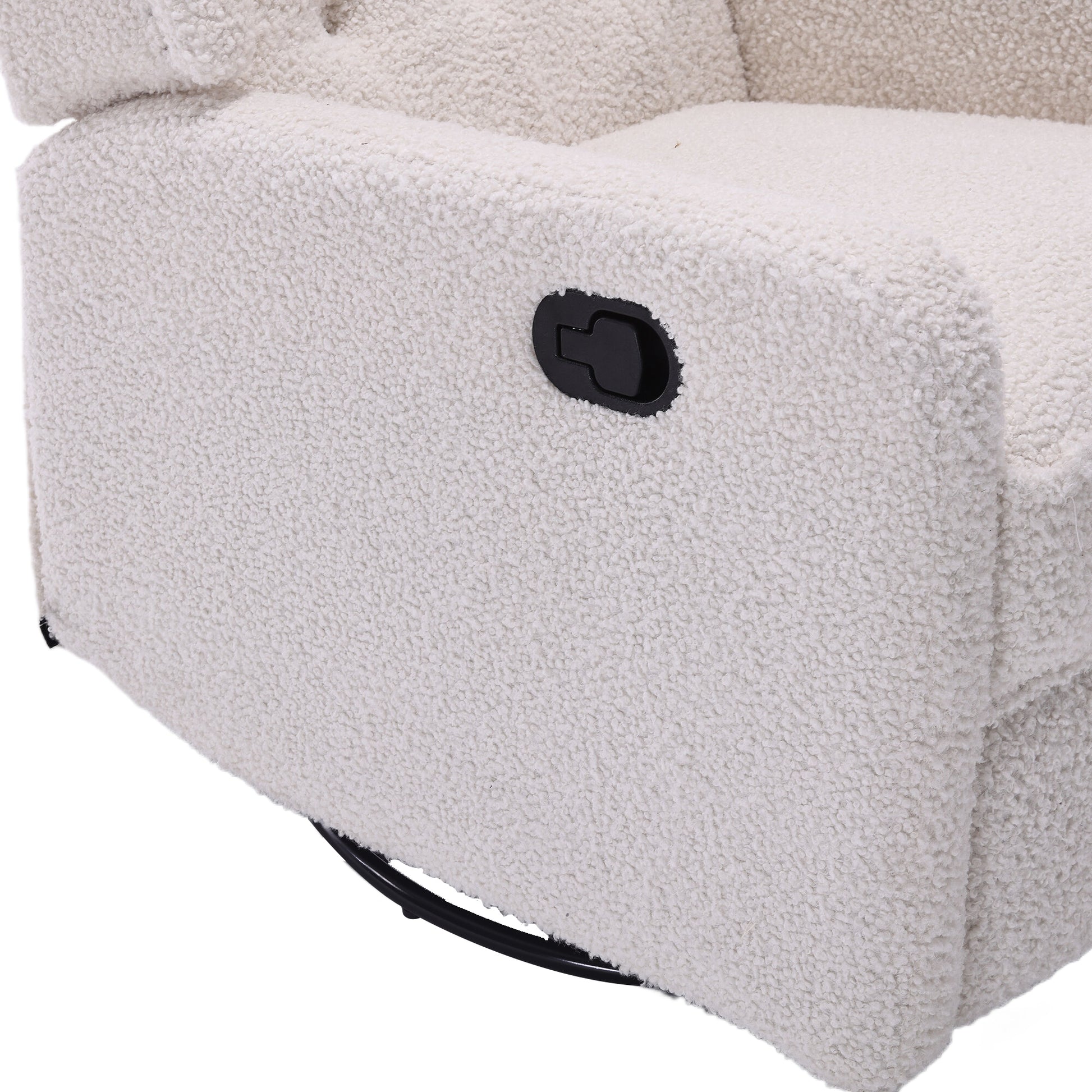 Coolmore Rocking Recliner Chair,360 Degree Swivel Nursery Rocking Chair,Glider Chair,Modern Small Rocking Swivel Recliner Chair For Bedroom,Living Room Chair Home Theater Seat White Teddy White Teddy Teddy