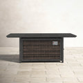 Aluminum Wicker Propane Fire Pit Table Espresso Garden & Outdoor Modern Stone Aluminium