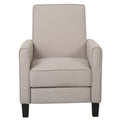 Recliner Push Back Chair For Elegant Home D Cor Beige Beige Polyester