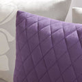 Printed Cotton Sateen Comforter Set Taupe Grey Purple Queen Queen Purple Cotton