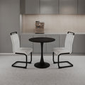 Black Circular Dining Table, 31.5 