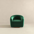 Elise Mid Century Modern Dark Green Velvet Swivel Chair Green Mid Century Modern Foam Solid Wood,Velvet