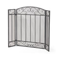 Fire Screen Black Silver Iron