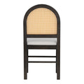 5 Piece Retro Functional Dining Set With 1 Extendable Dining Table And 4 Upholstered Chairs With Rattan Backrests For Dining Room And Kitchen Espresso Espresso Solid Wood Mdf
