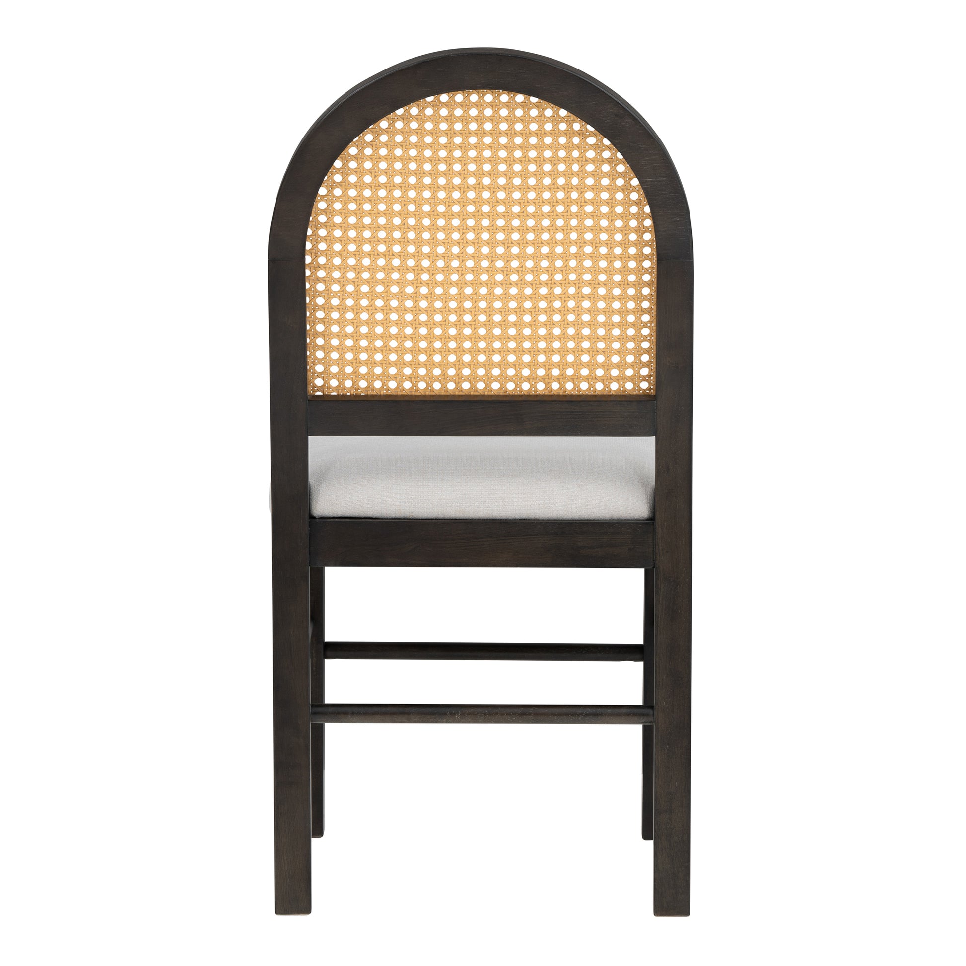 5 Piece Retro Functional Dining Set With 1 Extendable Dining Table And 4 Upholstered Chairs With Rattan Backrests For Dining Room And Kitchen Espresso Espresso Solid Wood Mdf