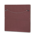 Wall Mirror Straight Line Design Tc Leather Brown Mdf