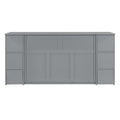 Full Size Murphy Bed With Drawers, Cabinets And Usb Ports,Gray Full Gray Mdf Lvl
