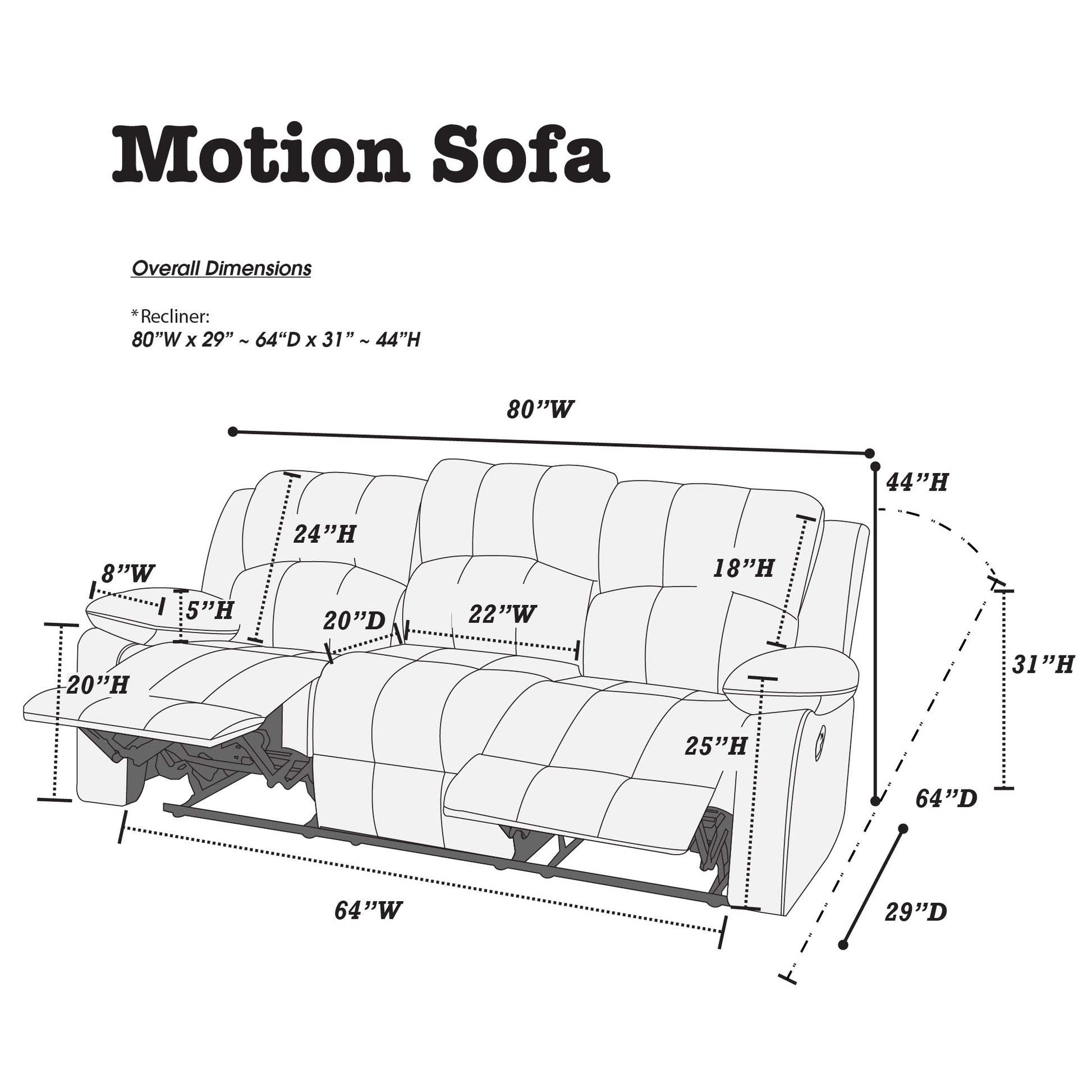 Comfortable Motion Sofa 1Pc Couch Living Room Furniture Chocolate Padded Suede Plush Cushion Metal Reclining Chocolate Suede Metal Primary Living Space Cushion Back Contemporary,Modern Pillow Top Arms Suede 3 Seat