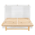 Full Size Murphy Bed With Large Drawers,White Full White Plywood