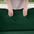 Oversized Modular Cushion Sofa, Portable Ottoman, L Shaped Corner Low Back Deep Seating Spacious Sofa Setfor Home Apartment Living Room Set, Green Corduroy Green Corduroy 3 Seat