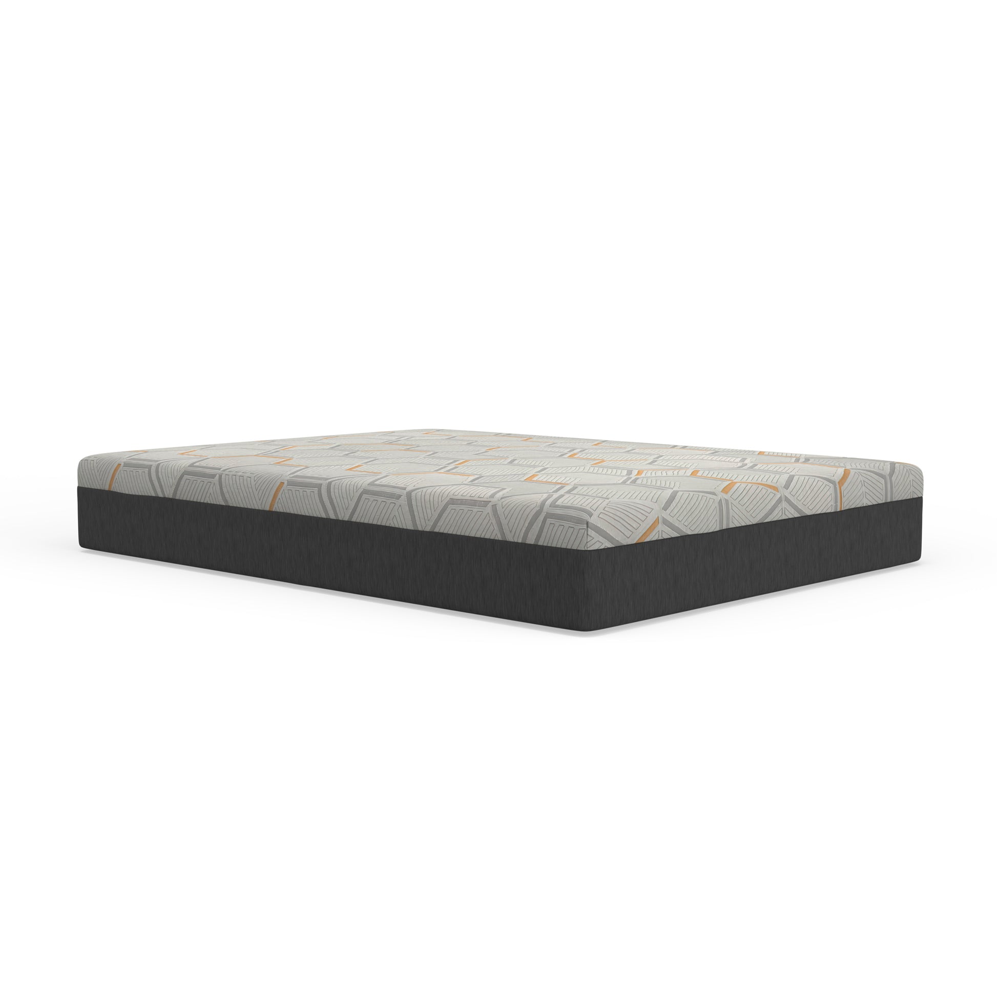 12" Copper Gel Cooling Memory Foam Mattress With Edge Support And Air Grid Base King Grey Foam King