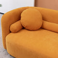 Luxury Modern Couch For Living Room, Chenille Upholstered Comfy Couch For Apartment Home Office, 3 Seater Orange Brown Chenille Wood Primary Living Space Minimalist Eucalyptus Foam Fabric 3 Seat