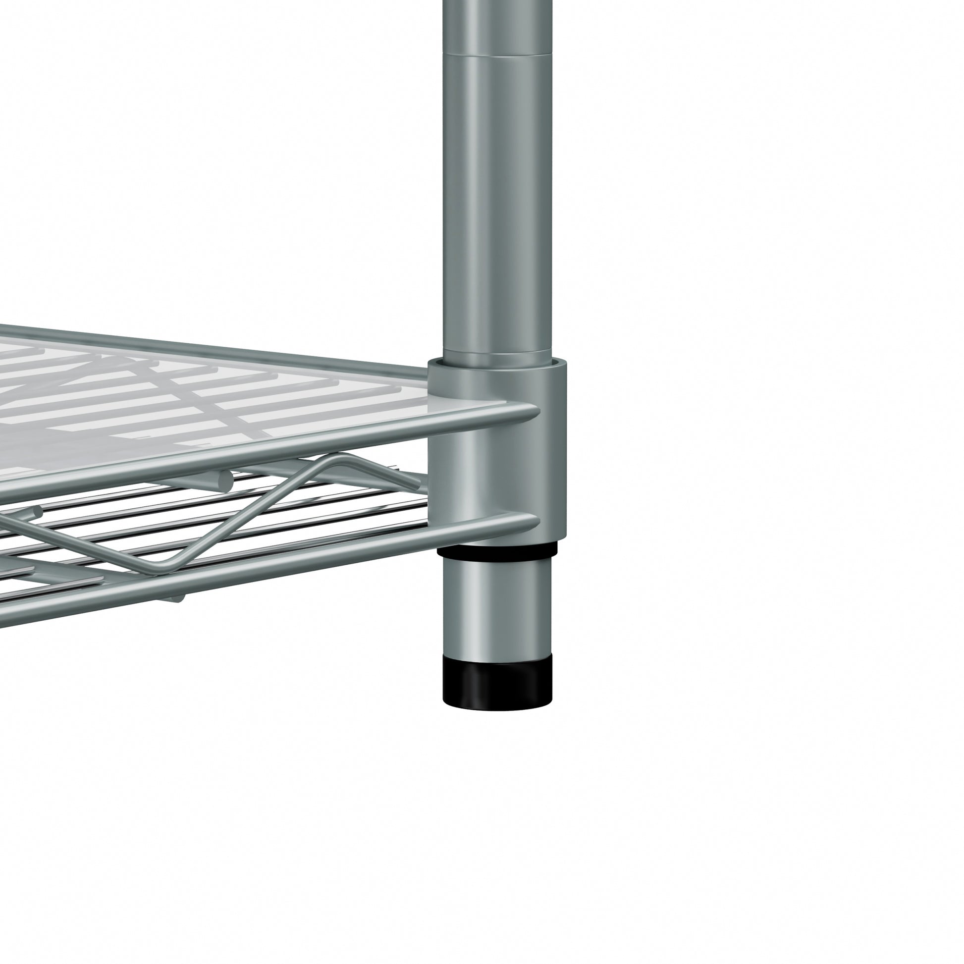 5 Tier Heavy Duty Adjustable Shelving And Racking, 300 Lbs. Per Wire Shelf, With Wheels And Shelf Liners, For Warehouses, Supermarkets, Kitchens, Etc. 59.45 "L 24.02 "W 71.65 "H,Gray Gray Steel