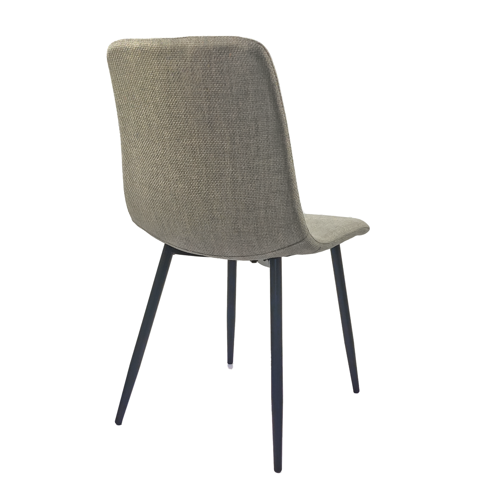 Dining Chairs Set Of 4,Modern Kitchen Dining Room Chairs,Upholstered Dining Accent Chairs In Linen Cushion Seat And Sturdy Black Metal Legs Grey Light Gray Foam Linen