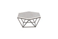 Corvus White Marble Top Hexagon White White Marble