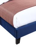 Luma Blue Queen Upholstered Bed Queen Blue Foam Solid Wood